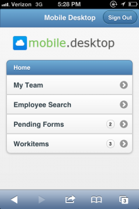 Worklogix Mobile Desktop for HR and Managers